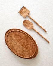 Load image into Gallery viewer, NAMU Carved Cherry Wood Round Spatula
