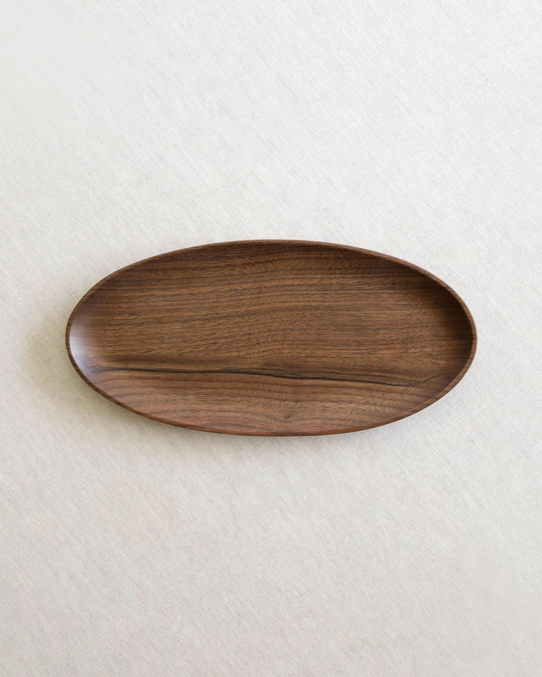 NAMU Walnut Wooden Oval Plate