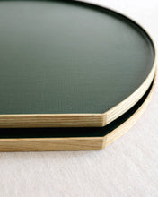Load image into Gallery viewer, Half Moon Wooden Tray in Dark Green
