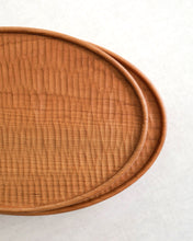 Load image into Gallery viewer, NAMU Carved Cherry Wood Plate / Tray (9.8")