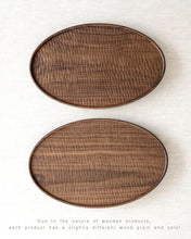 Load image into Gallery viewer, NAMU Carved Walnut Plate / Tray (11.6")