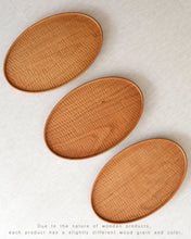 Load image into Gallery viewer, NAMU Carved Cherry Wood Plate / Tray (11.6")