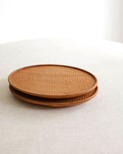 Load image into Gallery viewer, NAMU Carved Cherry Wood Plate / Tray (9.8")