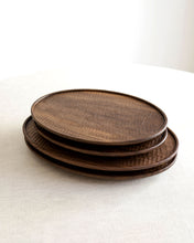 Load image into Gallery viewer, NAMU Carved Walnut Plate / Tray (11.6")