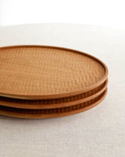 Load image into Gallery viewer, NAMU Carved Cherry Wood Plate / Tray (11.6")