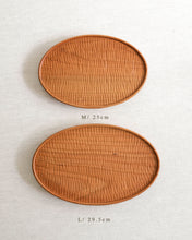Load image into Gallery viewer, NAMU Carved Cherry Wood Plate / Tray (9.8")