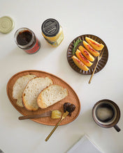 Load image into Gallery viewer, NAMU Carved Cherry Wood Plate / Tray (11.6")