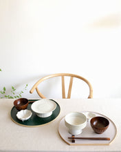 Load image into Gallery viewer, Half Moon Wooden Tray in Dark Green