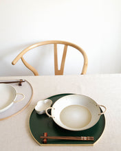 Load image into Gallery viewer, Half Moon Wooden Tray in Dark Green