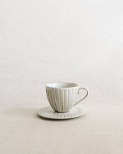 Load image into Gallery viewer, Coffee Cup & Saucer in Natural (3.7")