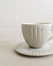 Load image into Gallery viewer, Coffee Cup & Saucer in Natural (3.7")