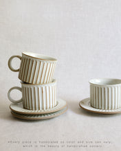 Load image into Gallery viewer, Coffee Cup & Saucer in Natural (3.7")