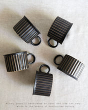 Load image into Gallery viewer, Coffee Cup & Saucer in Matte Black (3.7")