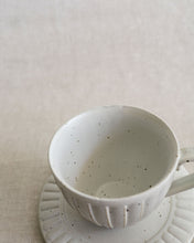 Load image into Gallery viewer, Coffee Cup & Saucer in Natural (3.7")