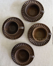 Load image into Gallery viewer, Coffee Cup & Saucer in Brown (3.5")