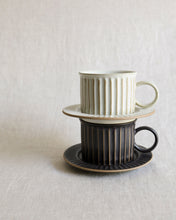 Load image into Gallery viewer, Coffee Cup & Saucer in Matte Black (3.7")
