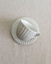 Load image into Gallery viewer, Coffee Cup & Saucer in Natural (3.7")