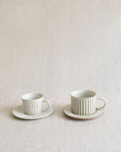 Load image into Gallery viewer, Coffee Cup & Saucer in Natural (3.7")
