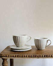 Load image into Gallery viewer, Coffee Cup & Saucer in Natural (3.7")