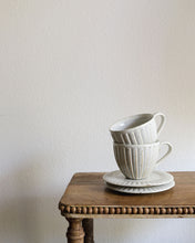 Load image into Gallery viewer, Coffee Cup & Saucer in Natural (3.7")