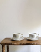 Load image into Gallery viewer, Coffee Cup & Saucer in Natural (3.5")