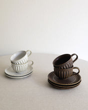 Load image into Gallery viewer, Coffee Cup & Saucer in Brown (3.5")