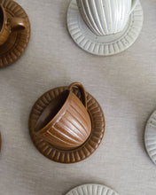 Load image into Gallery viewer, Coffee Cup & Saucer in Brown (3.7")