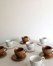 Load image into Gallery viewer, Coffee Cup & Saucer in Natural (3.7")