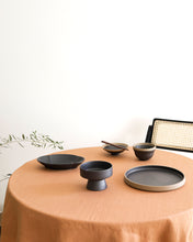 Load image into Gallery viewer, ARANG Floral Oval Deep Plate in Matte Black (9")