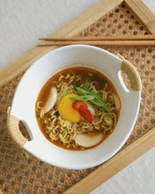 Load image into Gallery viewer, DAN Twine Handle Deep Bowl in White (6.7")