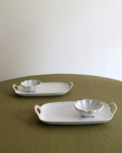 Load image into Gallery viewer, DAN Twine Handle Rectangle Plate in White (11")