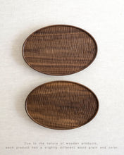 Load image into Gallery viewer, NAMU Carved Walnut Plate / Tray (9.8&quot;)
