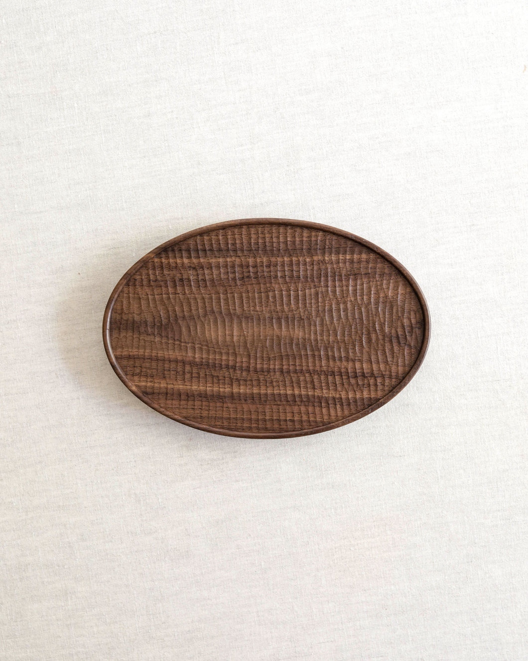 NAMU Carved Walnut Plate / Tray (9.8