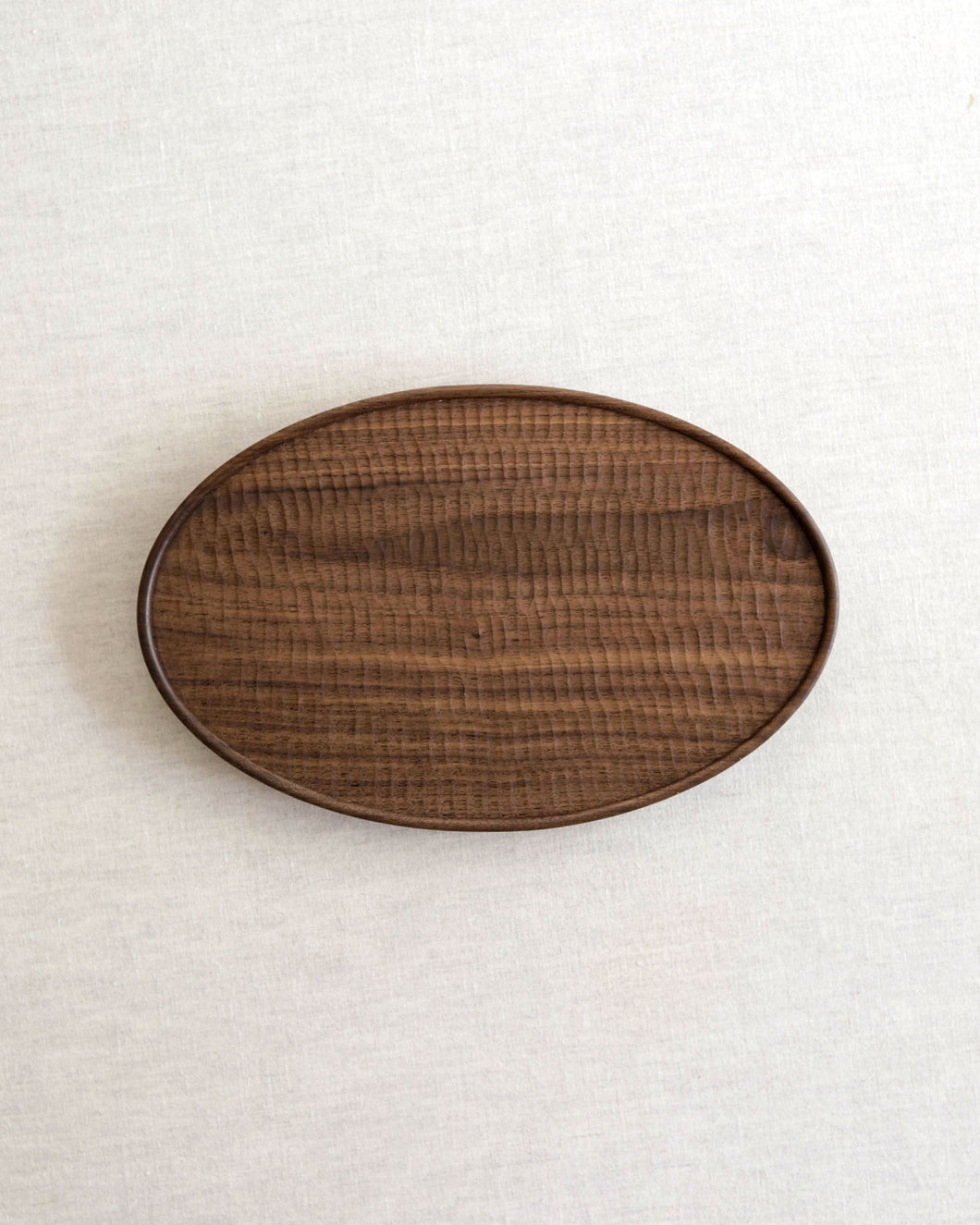 NAMU Carved Walnut Plate / Tray (11.6