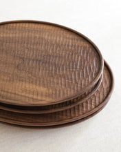 Load image into Gallery viewer, NAMU Carved Walnut Plate / Tray (11.6&quot;)
