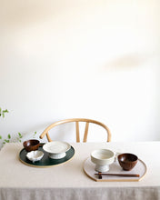 Load image into Gallery viewer, Half Moon Wooden Tray in Dark Green
