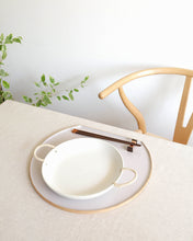 Load image into Gallery viewer, Half Moon Wooden Tray in Gray
