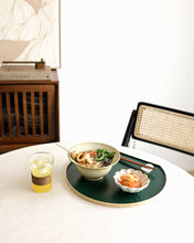 Load image into Gallery viewer, Half Moon Wooden Tray in Dark Green
