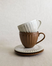 Load image into Gallery viewer, Coffee Cup &amp; Saucer in Natural (3.7&quot;)
