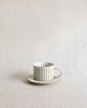 Load image into Gallery viewer, Coffee Cup &amp; Saucer in Natural (3.7&quot;)
