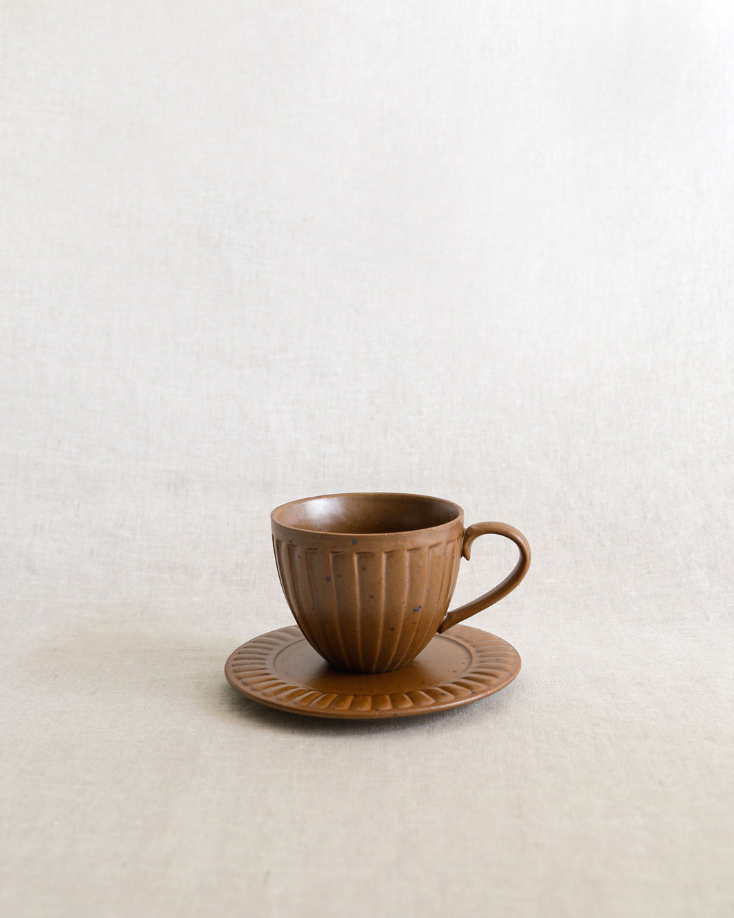 Coffee Cup & Saucer in Brown (3.7