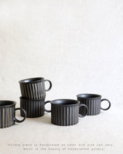 Load image into Gallery viewer, Coffee Cup &amp; Saucer in Matte Black (3.7&quot;)
