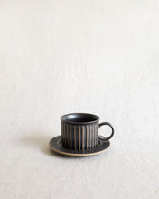 Load image into Gallery viewer, Coffee Cup &amp; Saucer in Matte Black (3.7&quot;)
