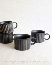 Load image into Gallery viewer, Coffee Cup &amp; Saucer in Matte Black (3.7&quot;)
