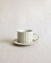 Load image into Gallery viewer, Coffee Cup &amp; Saucer in Natural (3.7&quot;)
