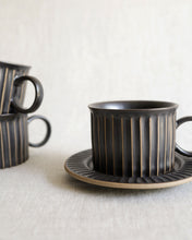 Load image into Gallery viewer, Coffee Cup &amp; Saucer in Matte Black (3.7&quot;)
