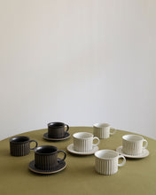 Load image into Gallery viewer, Coffee Cup &amp; Saucer in Matte Black (3.7&quot;)
