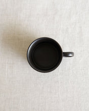 Load image into Gallery viewer, Coffee Cup &amp; Saucer in Matte Black (3.7&quot;)
