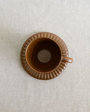 Load image into Gallery viewer, Coffee Cup &amp; Saucer in Brown (3.7&quot;)
