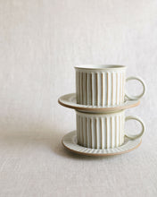 Load image into Gallery viewer, Coffee Cup &amp; Saucer in Natural (3.7&quot;)
